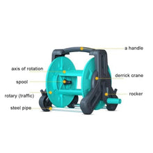 High Pressure Water Gun Portable Hose Reel, Home Garden Watering Hose Reel with Hose, Wall Mounted Hose Rack Storage, Garden Hose Reel, Blue, 5m-60m (Size : High Pressure Water Gun Set 5m Tube)