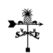 Pineapple Metal Weathervane Stainless Steel Weather Vane with Roof Mount Roof Garden Decorations for Outdoor Farm Yard Garden Gazebo Wind Vane (Style 5) (Style 1)