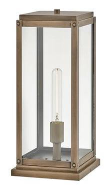 Hinkley Max Medium Pier Mount Lantern, Low Voltage Burnished Bronze