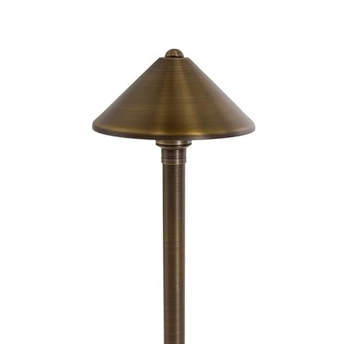 VOLT Cast Brass Conehead 12V LED Outdoor Path Light 6-Pack Kit with 150W Transformer Bronze