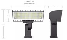 RAB FXLEDXSSF FlexFlood Field Adjustable CCT 4000K/5000K, Field Adjustable Wattage 40W/60W/80W, Slipfitter Mount, Bronze