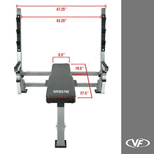 Valor Fitness Olympic Weight Bench Press Station - Spotter Arms | Adjustable Safety Catch Max 500 lbs - Power Lifting Home Gym Workout Equipment BF-48 Metallic Grey and Black
