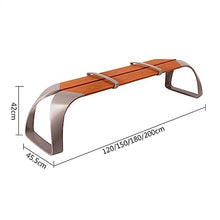 Park Patio Seat Modern Outdoor Park Benches, Stainless Steel Garden Bench Without Back, Minimalist Outdoor Furniture Casual Lawn Seats, Courtyards, This