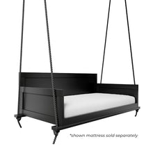 Amish Casual The Philly Amish Crafted 5 Foot Porch Swing Bed in Black, Daybed Swing Made in The USA from Kiln Dried Pine