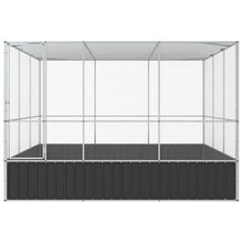 Large Outdoor Bird Aviary, Walk-in Galvanized Steel Flight Cage for Parrots, Finches, and Budgies, Durable Weather-Resistant Garden Bird House Enclosure, 122.4 x 120.9 x 83.5 Inch