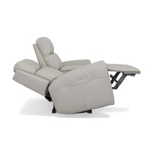 Flexsteel Power Reclining Loveseat with Console, Power Headrests & Lumbar