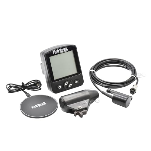 Fish Hawk Lithium Multi System Depth Finder - Underwater Speed and Water Temperature - Black and Gray