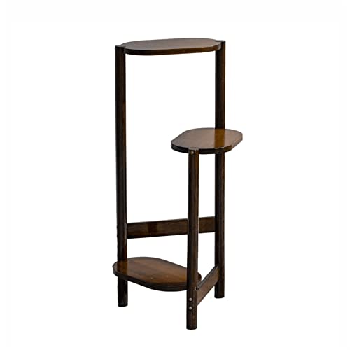 Flower Stand Plant Setting Table Flower Pot Stand Flower Pot Accessories Succulent Flower Stand Storage Rack Shelf for Indoor Balcony Living Room (Color : Yellow) (Brown)