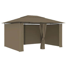 HKTMGDNG Garden Gazebo with Curtains 13.1x9.8ft Taupe Patio Canopy