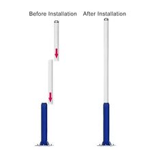 SDdPulse Outdoor Street Light Pole, Heavy Duty Metal Lamp Post with Mounting Rebar, Solar Pole Lights Outside for Parking Lots, Courtyards, Streets, Backyards,2m/7ft
