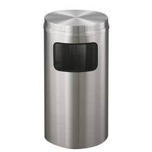 Sturdy Essentials 10 Gallon Satin Aluminum Waste Receptacle | Heavy-Duty Commercial Trash Bin | Rust & Tarnish Resistant | Durable Indoor Waste Container | (Flat Top)
