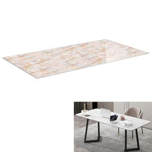 Tempered Glass Table Top, Rectangle Design, Tempered Glass Table Top with Marble Design, Easy-Clean, Scratch-Resistant, Durable, Versatile Use for Dining, Coffee, Or Garden Tables(D,100x100cm)
