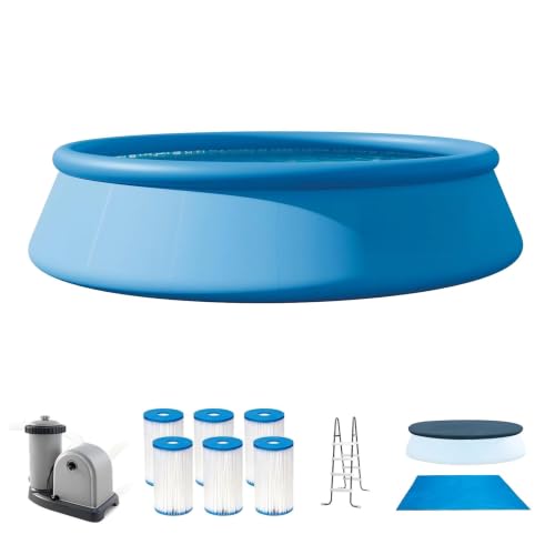 18ft x 48in Inflatable Above Ground Pool Set w/Filter Cartridges (6 Pack)