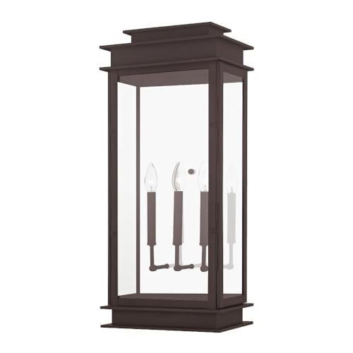 Livex Lighting 20208-07 3-Light Outdoor Wall Lantern, Bronze