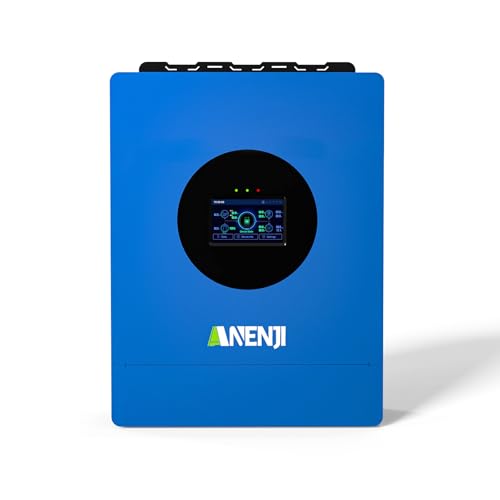 Hybrid Solar Inverter 6KW 48V Split Phase 120V Dual MPPT Charger Parallel,Max PV Charging Current 120A,Max. PV Input 9KW 500VDC, Support 6 Units Parallel for Lead Acid, Li, Batteryless Run