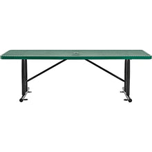 Global Industrial 8'L Rectangular Steel Dining Table, Expanded Metal, Green