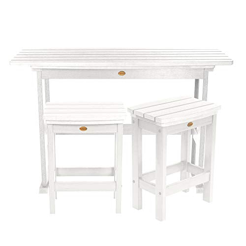 Highwood Lehigh 3pc Counter Height Balcony Dining Set White