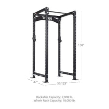 Titan Fitness 100" Black Bolt-Down Power Rack 2000 LB Capacity