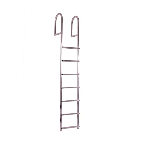 Dockmate Extra Strong Aluminum 7 Step Dock Ladder 750-lb Capacity Silver