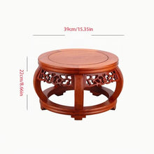 QUANGJN Pcs Plants Saucers Solid Wood Ornaments Round Vase Bonsai Stand Base Fish Tank Base Wooden Tray Plant Pot Saucers,