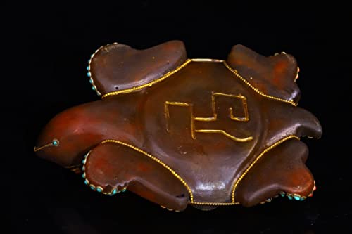 Generic Tibetan Temple Crystal Mosaic Dzi Beads 8 Treasures Lucky Turtle 1