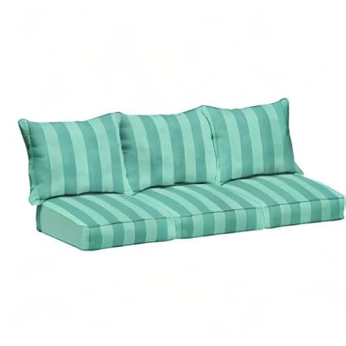 Mozaic Sorra Home Richloom Outdoor/Indoor Deep Seating Sofa Pillow and Cushion Set 25in x 25in x 5in Preview Lagoon