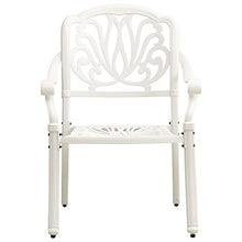 WEHUOSIF 5 Piece Bistro Set,Patio Lounge Set,Outdoor Patio Furniture,Patio Conversation Seat,Porch Furniture,Balcony Chairs,Deck Casual Furniture,for Bistro,Bar,Cafe,Backyard, Cast Aluminum White