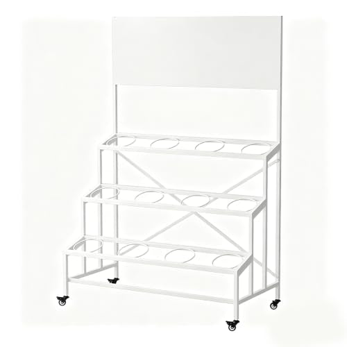 3-Tier Corner Plant Shelf Stand Heavy Duty Metal Rack For Patio Garden