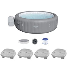 Bestway SaluSpa Grenada AirJet Inflatable Hot Tub with Pool and Spa Seat Gray