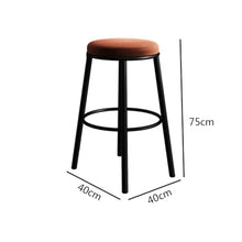 DINBOZ26X Counter Stools Brown Backless Bar Chair Minimalist Bar Restaurant High Legged Chair Wrought Iron Stool Legs Bar Stools(XXX-Large)