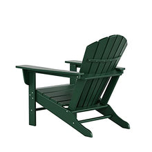 WO Home Furniture Set of 4pcs HDPE Adirondack Chairs, Traditional Loungers, Retro Poly Seat, All Weather Resistant for Patio, Outdoor, Balcony, Backyard, Lawn, Patio, Pool, Deck, Dark Green