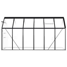 Outdoor Large Space Greenhouse, 26.6 Square feet, Polycarbonate Panels, Aluminum Support Structure, Drainage System, Ventilation ( Color : Anthracite , Size : 74.8" x 145.7" x 52" )