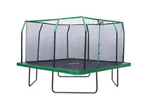 Upper Bounce 12x12 FT Square Trampoline Set with Enclosure Black/Green