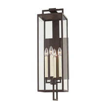 Troy Lighting Beckham 4-Light Wall Sconce | Textured Bronze Finish | Made of Steel | Wet-Rated for Outdoor Use | 8" W x 28.5" H Profile | B6383-TBZ