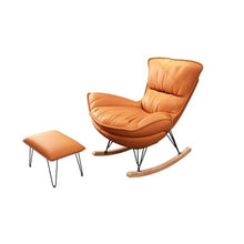 Technology Fabric Rocking Chair Balcony Toffee Recliner Leisure Lazy Sofa