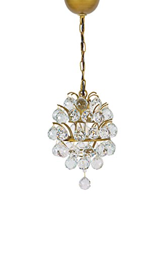 Manor Luxe Vineyard Crystal Pendant Light 11 x 10 Inch - Metal, Crystal