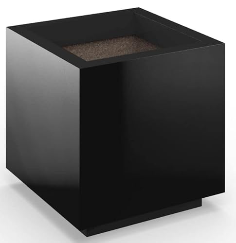 Generic Marek Square Fiberglass Planter 24" x 24" x 24" Black