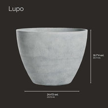COSAPOTS Lupo Tapered Indoor/Outdoor Planter, 24x18in Concrete Stone