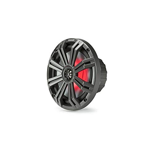 KICKER KMC2 Marine Receiver & 2 Pair 45KM84L 8" LED Speakers Bundle
