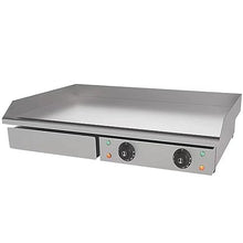 RUYICZB 29" Electric Grill Commercial Countertop Griddle Flat Top Grill Hot Plate Dual Temperature Control Non-Stick Stainless Steel Teppanyaki Grill for BBQ Restaurant Kitchen, 4400W