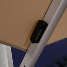 OROTLECT 12' X 12' Patio Umbrella Outdoor Square Umbrella Large Cantilever Umbrella,With Solar Lights,With Base,Beige