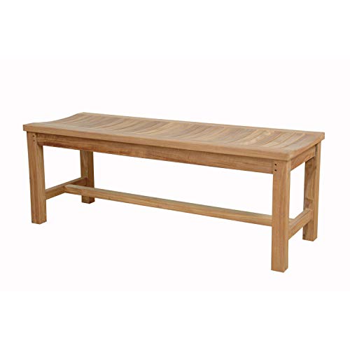 Anderson Teak Madison Backless Bench - Versatile Outdoor Seating - Extra Thick Wood 48"
