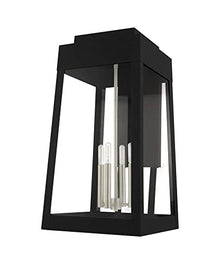 Livex Oslo Four Light Outdoor Wall Lantern Black