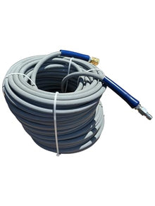 Pressure-Pro AHS295 3/8 in. x 200 ft. 4200 PSI, Gray Pressure Washer Replacement Hose, Non-Marking with Quick Disconnects
