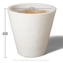 Emissary 26in White Stoneware Round Planter