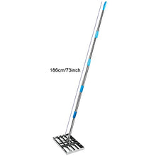 Aikimfuly Lawn Leveling Rake 6.5 FT Stainless Steel Leveling Tool Length Adjustable Long Handle Gardening Hand Tool for Garden Backyard Lawn Farm Golf