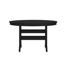 Flash Furniture 48" Round HDPE Outdoor Dining Table for 4, Black