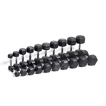 Bells of Steel Rubber Hex Dumbbells Set Black