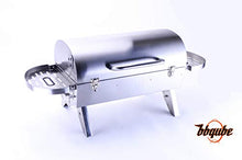 BBQube Kamado-Go 275 Portable Charcoal Smoker Tailgating Grill with TempMaster Auto Temperature BBQ Controller, Stainless Steel, Folding Side Table/Handle Innovative Design Finest Craftsmanship