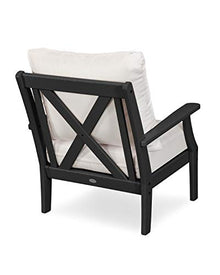 POLYWOOD® Braxton Deep Seating Chair in Teak/Dune Burlap